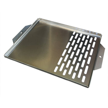 Quokka BBQ Plate, Medium, Stainless Steel, Half Grill, Travel Pits, OzWit